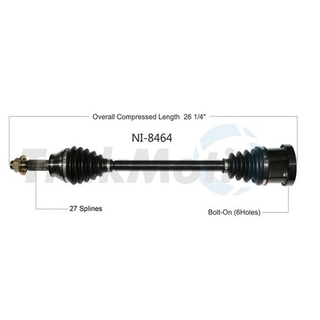 Surtrack Axle Cv Axle Shaft, Ni-8464 NI-8464